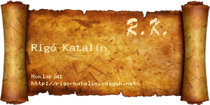 Rigó Katalin névjegykártya